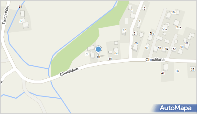 Mętków, Chechlana, 68, mapa Mętków