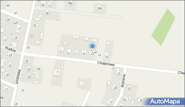 Miedziana Góra, Chabrowa, 11, mapa Miedziana Góra