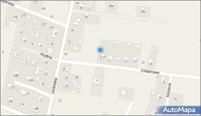 Miedziana Góra, Chabrowa, 3, mapa Miedziana Góra