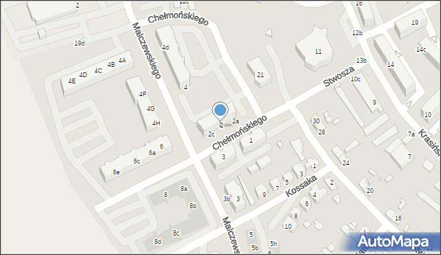Międzyrzecz, Chełmońskiego Józefa, 2, mapa Międzyrzecz