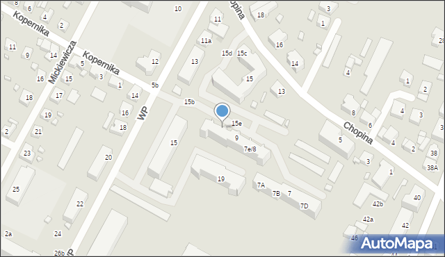 Międzyrzecz, Chopina Fryderyka, 9c/10, mapa Międzyrzecz
