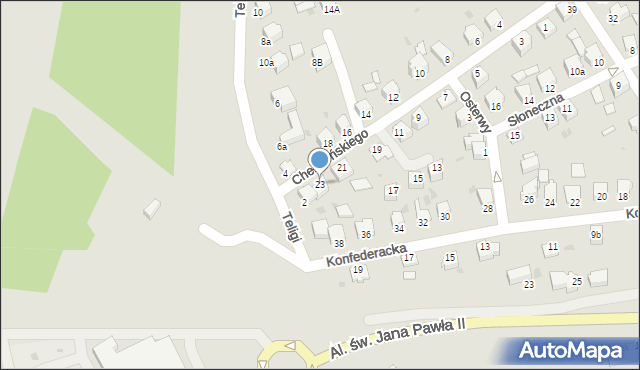 Mielec, Chełmońskiego, 23, mapa Mielca