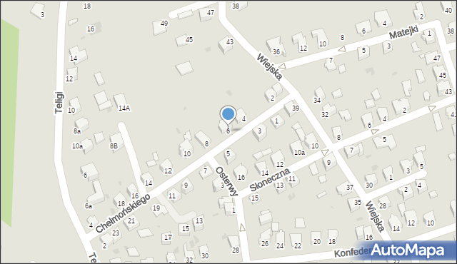 Mielec, Chełmońskiego, 6, mapa Mielca