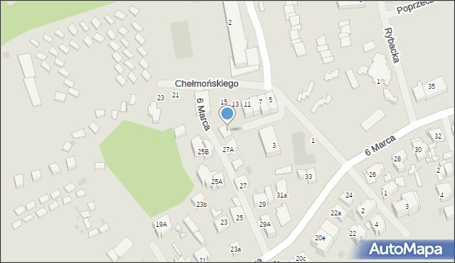 Mielno, Chełmońskiego, 19, mapa Mielno