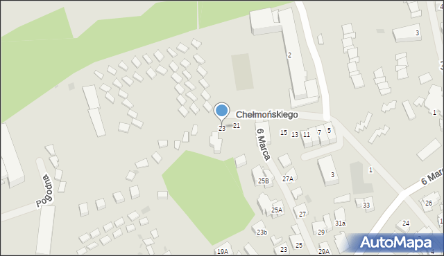 Mielno, Chełmońskiego, 23, mapa Mielno