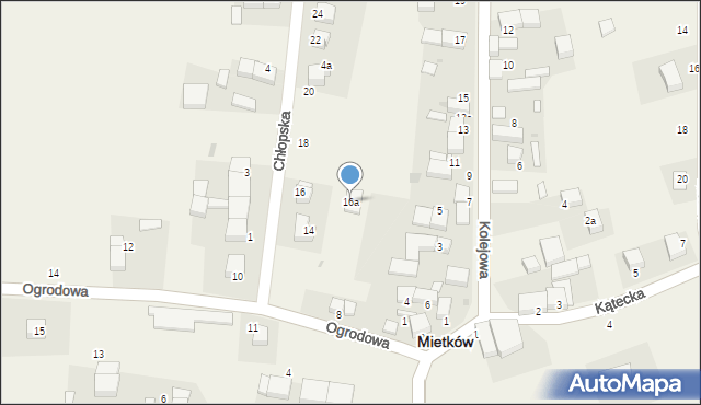 Mietków, Chłopska, 16a, mapa Mietków