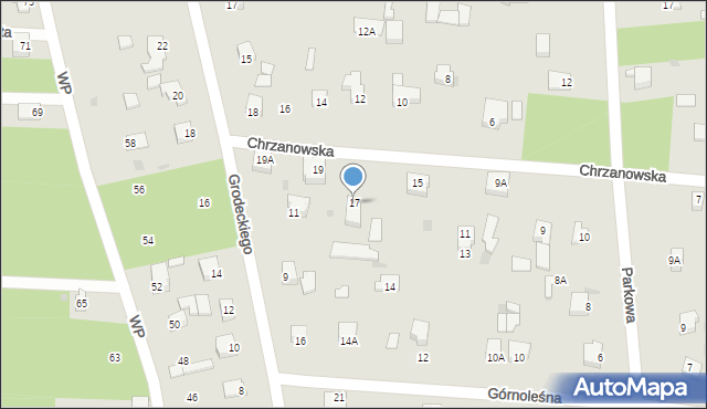 Milanówek, Chrzanowska, 17, mapa Milanówek
