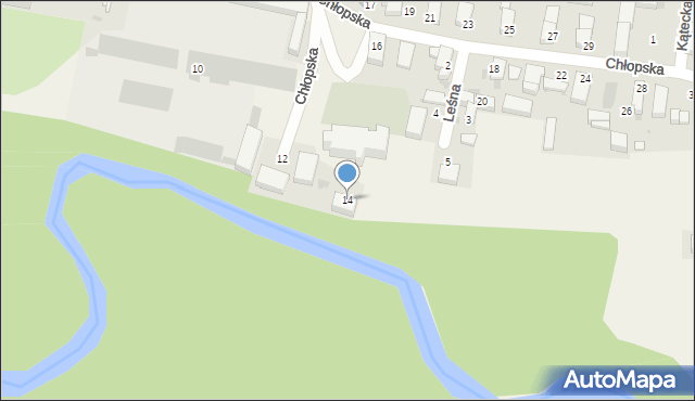 Milin, Chłopska, 14, mapa Milin