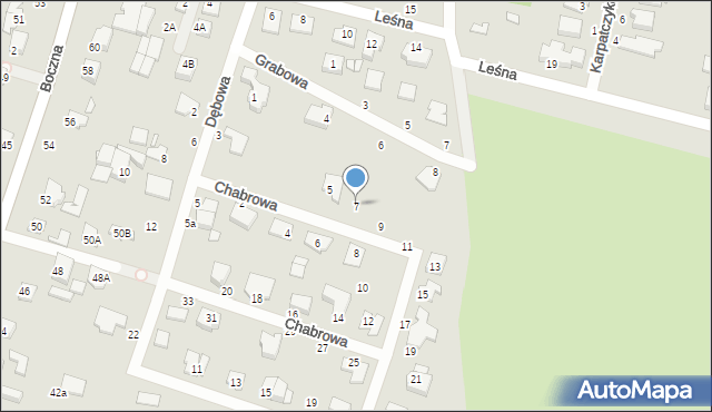 Mińsk Mazowiecki, Chabrowa, 7, mapa Mińsk Mazowiecki