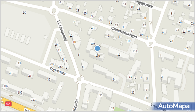 Mińsk Mazowiecki, Chełmońskiego Józefa, 10b, mapa Mińsk Mazowiecki