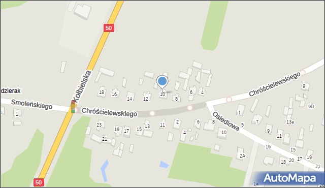 Mińsk Mazowiecki, Chróścielewskiego Aureliusza, 10, mapa Mińsk Mazowiecki
