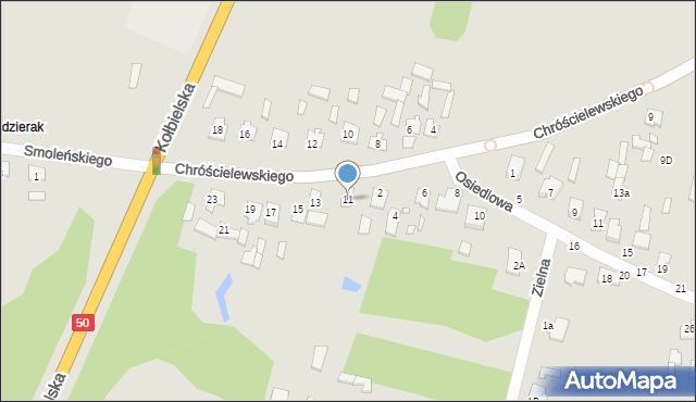Mińsk Mazowiecki, Chróścielewskiego Aureliusza, 11, mapa Mińsk Mazowiecki