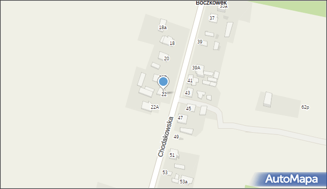 Młodzieszyn, Chodakowska, 22, mapa Młodzieszyn