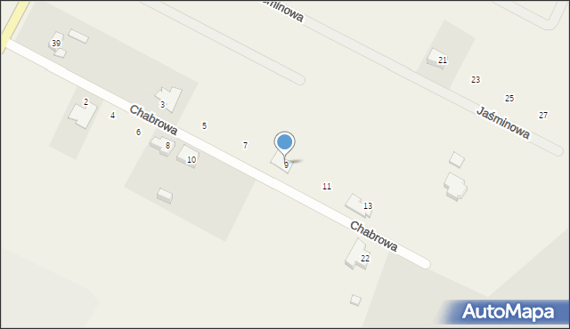 Moczkowo, Chabrowa, 9, mapa Moczkowo