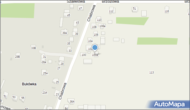 Mójcza, Chabrowa, 100a, mapa Mójcza