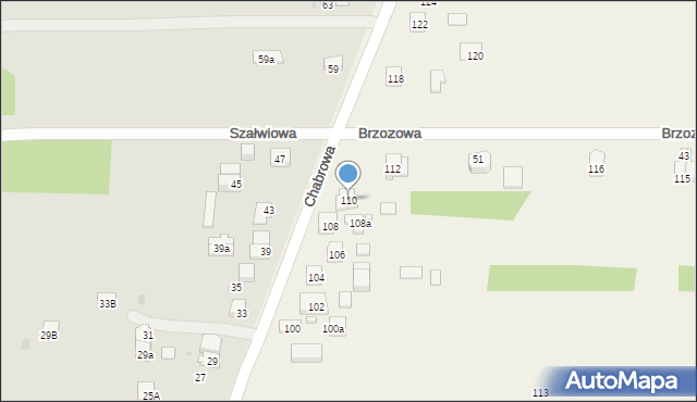 Mójcza, Chabrowa, 110, mapa Mójcza