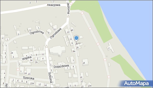 Moryń, Chopina Fryderyka, 20, mapa Moryń