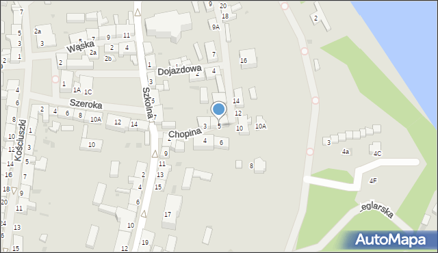 Moryń, Chopina Fryderyka, 5, mapa Moryń