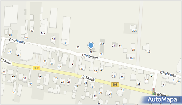 Mościska, Chabrowa, 28, mapa Mościska