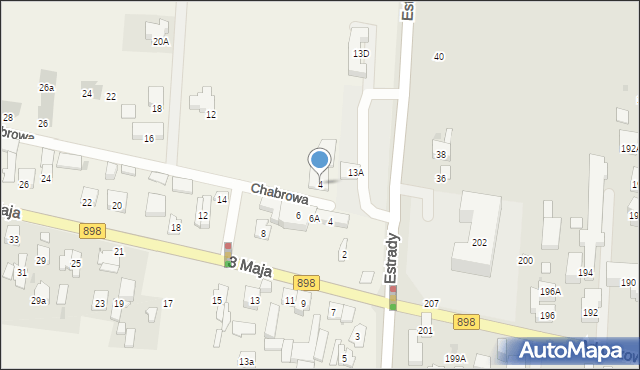 Mościska, Chabrowa, 4, mapa Mościska
