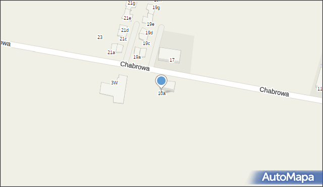 Mroczeń, Chabrowa, 10a, mapa Mroczeń