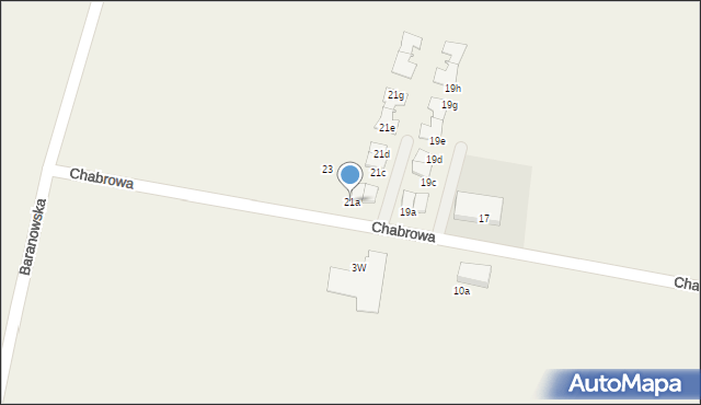 Mroczeń, Chabrowa, 21a, mapa Mroczeń