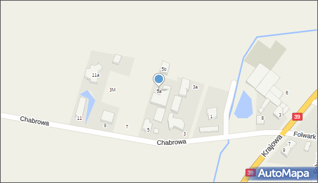Mroczeń, Chabrowa, 5a, mapa Mroczeń