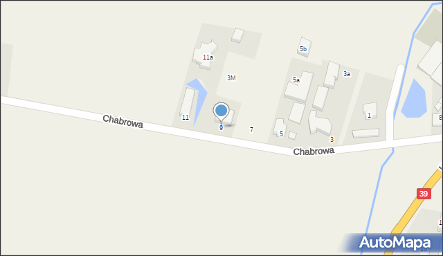 Mroczeń, Chabrowa, 9, mapa Mroczeń