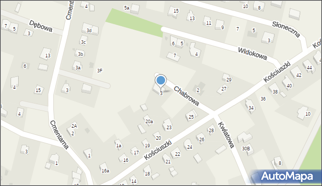 Mrozów, Chabrowa, 3, mapa Mrozów