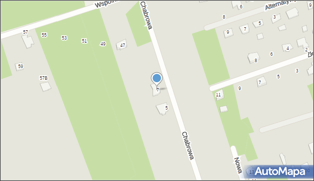 Mrozy, Chabrowa, 7, mapa Mrozy