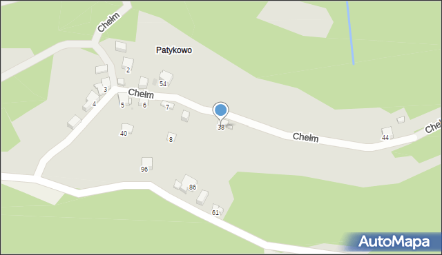 Myślenice, Chełm, 38, mapa Myślenice