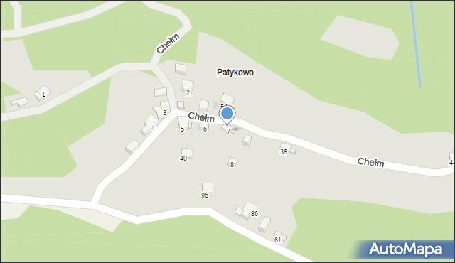 Myślenice, Chełm, 7, mapa Myślenice