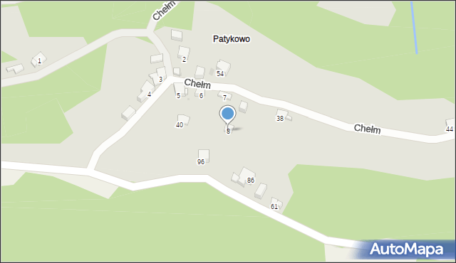 Myślenice, Chełm, 8, mapa Myślenice
