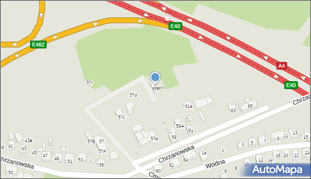 Mysłowice, Chrzanowska, 57F, mapa Mysłowice