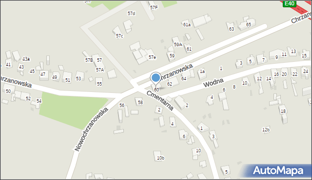Mysłowice, Chrzanowska, 60, mapa Mysłowice