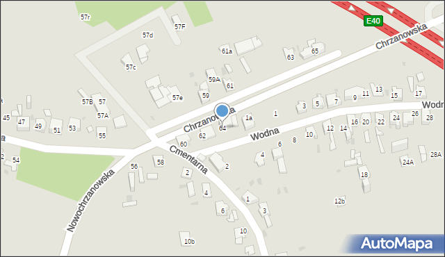 Mysłowice, Chrzanowska, 64, mapa Mysłowice