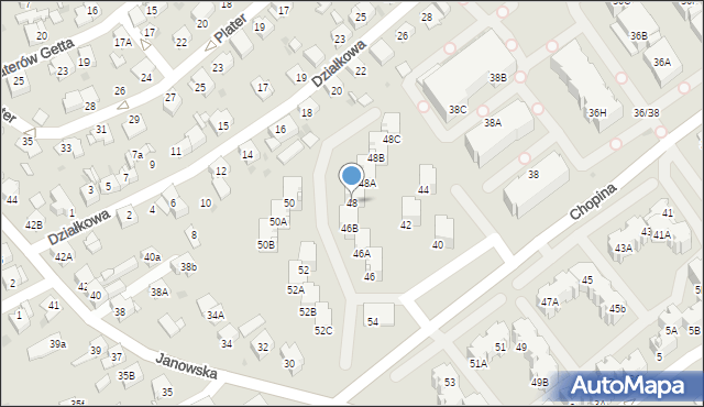 Mysłowice, Chopina Fryderyka, 48, mapa Mysłowice