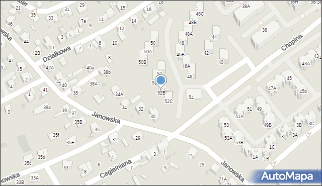 Mysłowice, Chopina Fryderyka, 52B, mapa Mysłowice