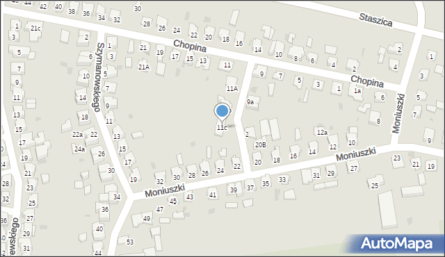 Nakło nad Notecią, Chopina Fryderyka, 11c, mapa Nakło nad Notecią