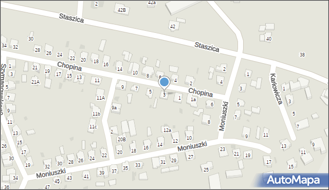 Nakło nad Notecią, Chopina Fryderyka, 3, mapa Nakło nad Notecią