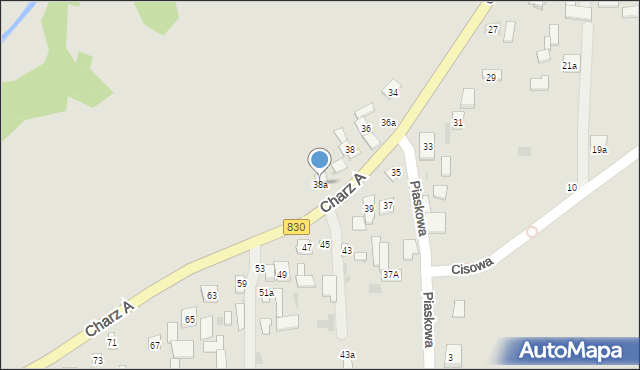 Nałęczów, Charz A, 38a, mapa Nałęczów