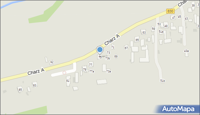 Nałęczów, Charz A, 75, mapa Nałęczów