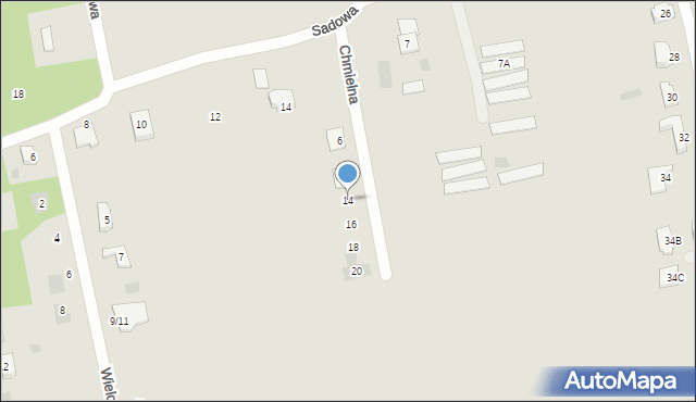 Nasielsk, Chmielna, 14, mapa Nasielsk