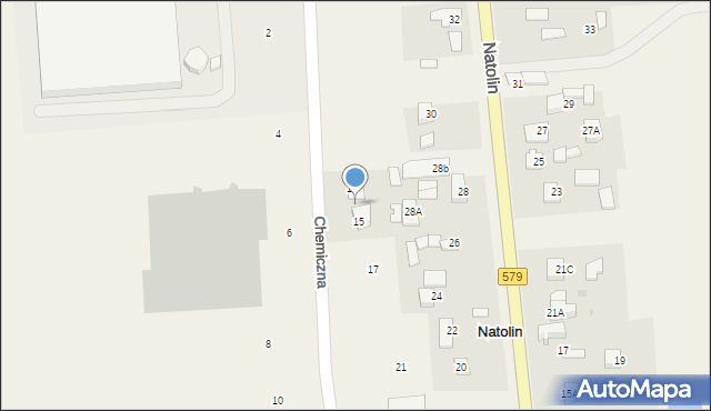 Natolin, Chemiczna, 13, mapa Natolin