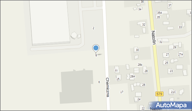 Natolin, Chemiczna, 4, mapa Natolin