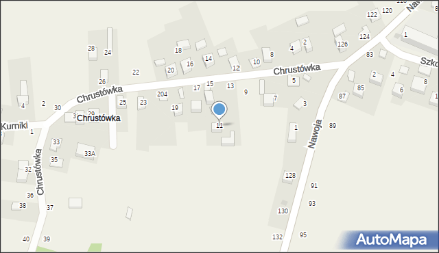 Nawojowa Góra, Chrustówka, 11, mapa Nawojowa Góra