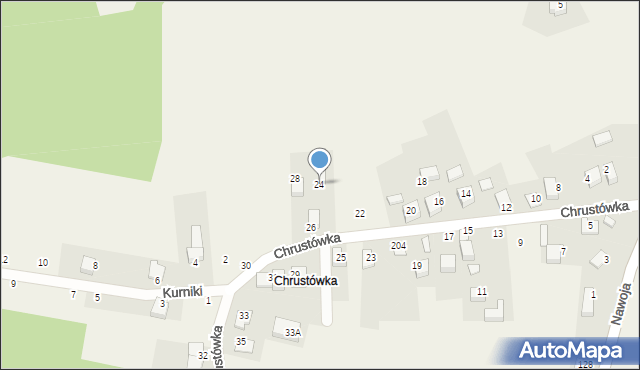 Nawojowa Góra, Chrustówka, 24, mapa Nawojowa Góra