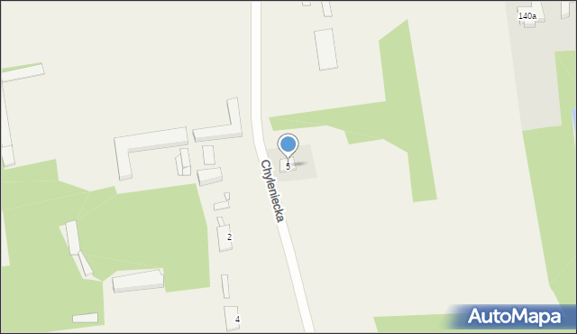 Nieborów, Chyleniecka, 5, mapa Nieborów