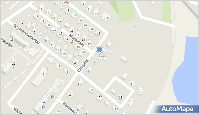 Niemodlin, Chopina Fryderyka, 5, mapa Niemodlin