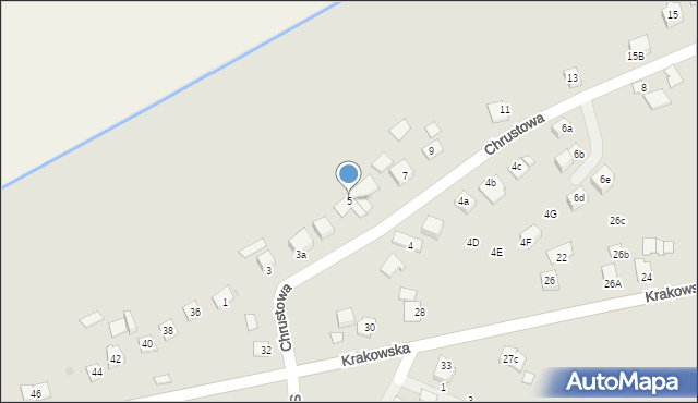 Niepołomice, Chrustowa, 5, mapa Niepołomice